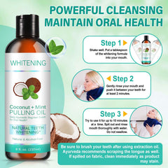 Natural coconut oil pulling for teeth