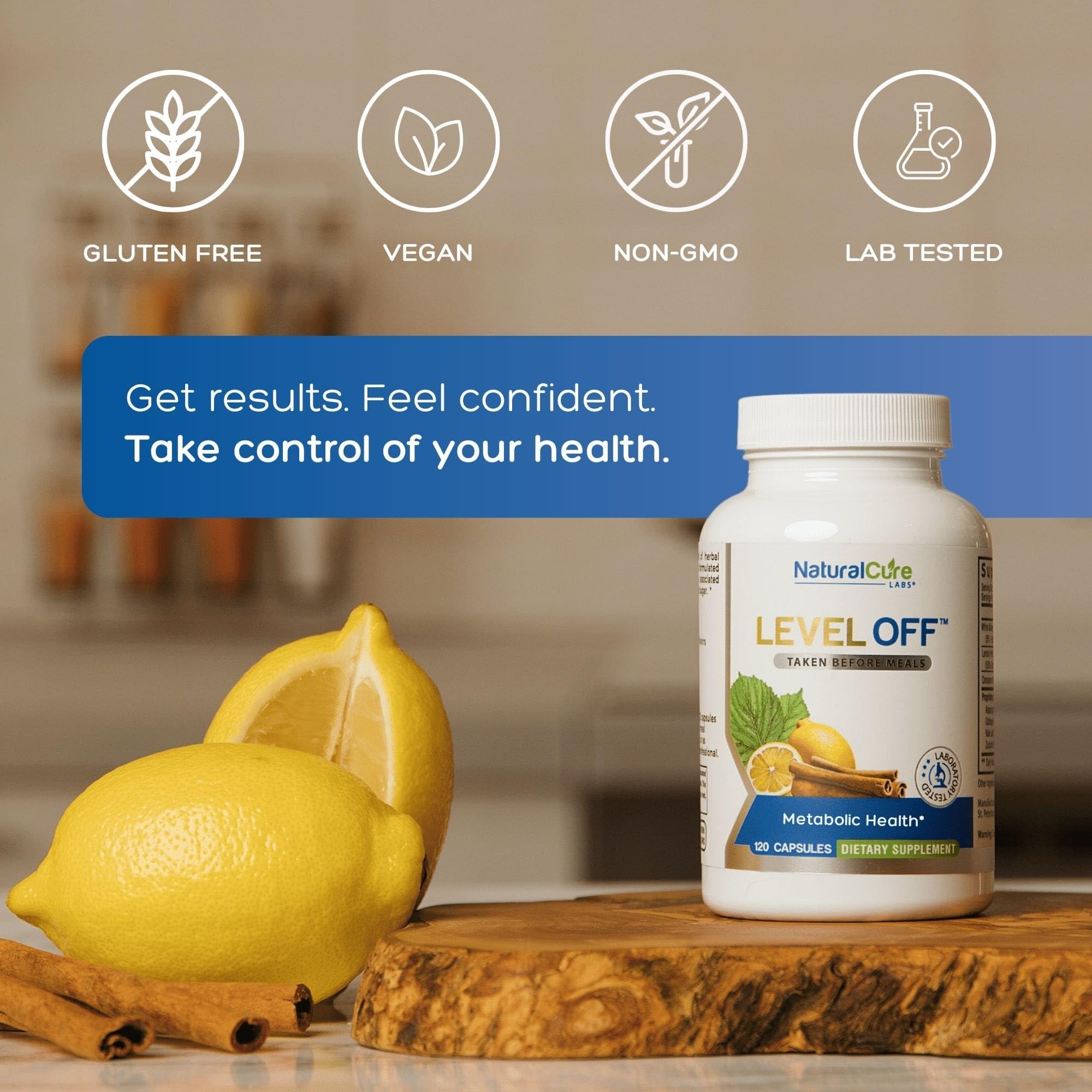 Packaging box branded Natural Cure Labs on a shelf
