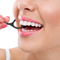 200-count bamboo charcoal dental floss picks