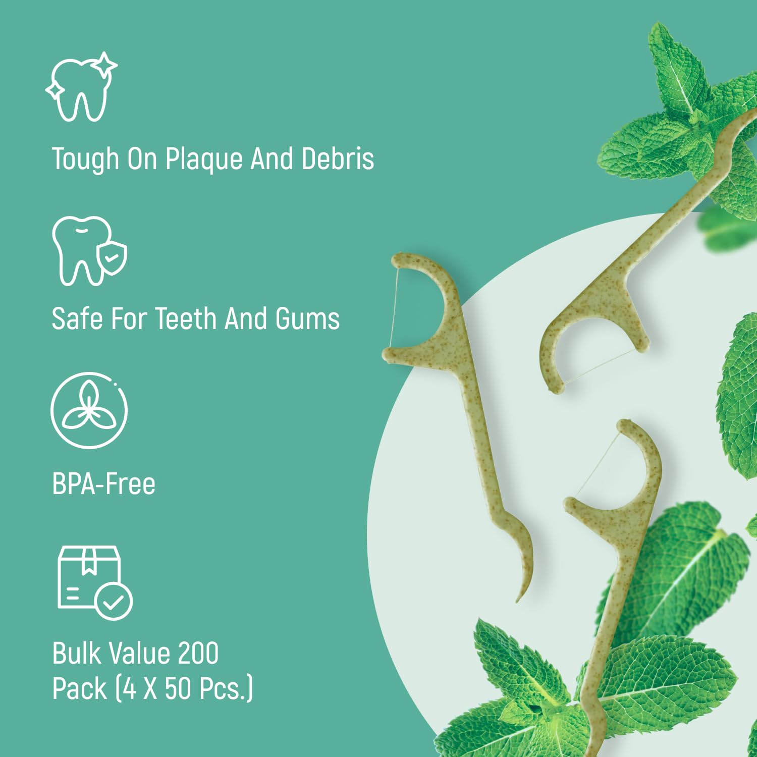Durable floss picks with durable floss design