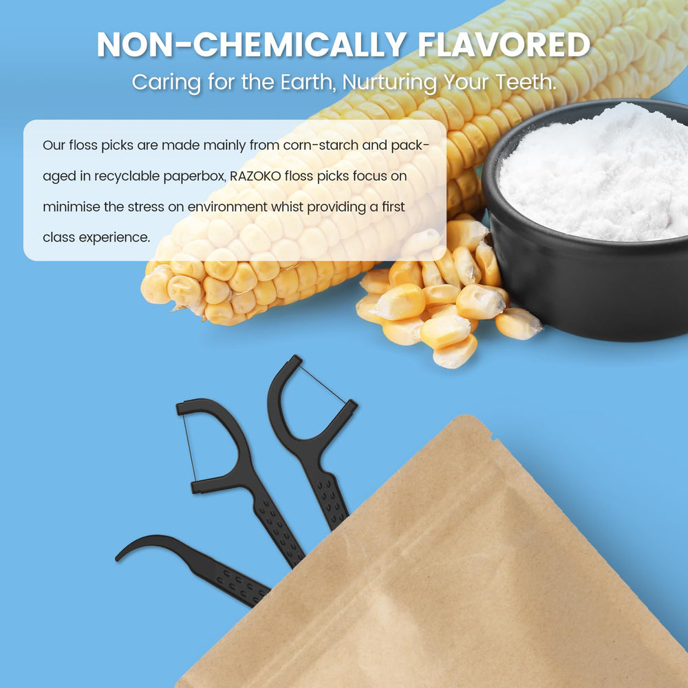 Eco-friendly packaging for dental floss picks