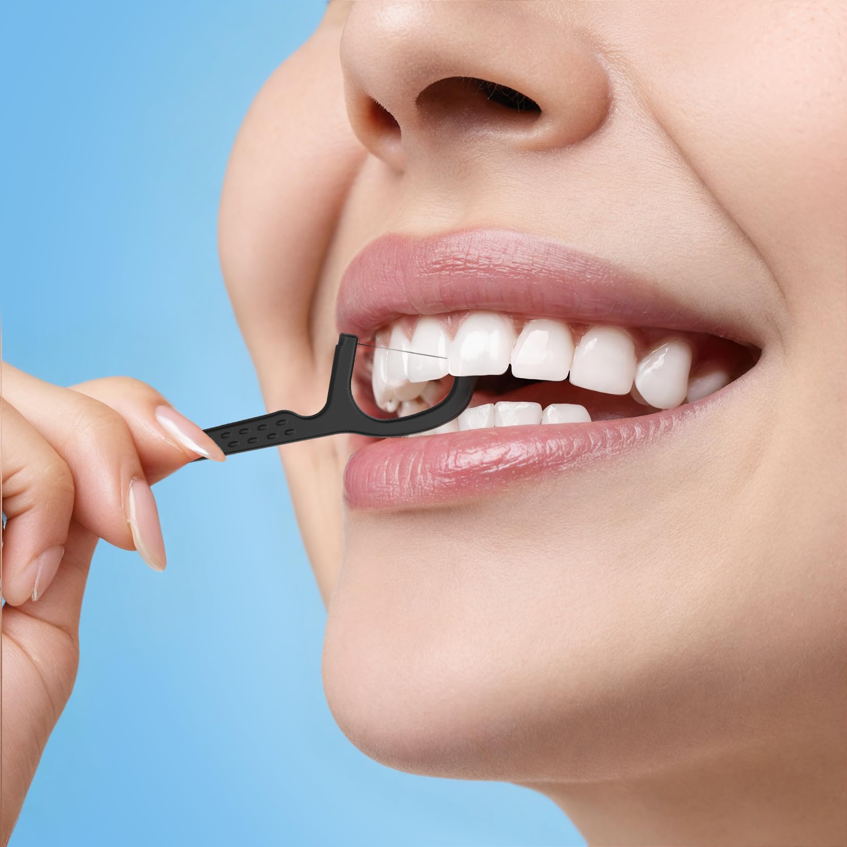 Travel-friendly dental floss picks in pocket