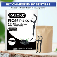 Vegan plant-based materials used in floss picks