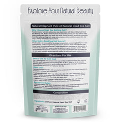 Natural Elephant Dead Sea Salt crystals close-up showing mineral-rich texture for skincare.