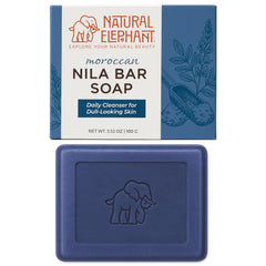 Natural Elephant Nila bar soap Indigo dusk close-up showing rich lather for daily cleanse