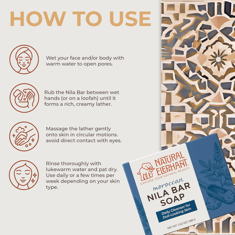 Natural Elephant Nila bar soap foamy lather emphasizing gentle cleansing for all skin types