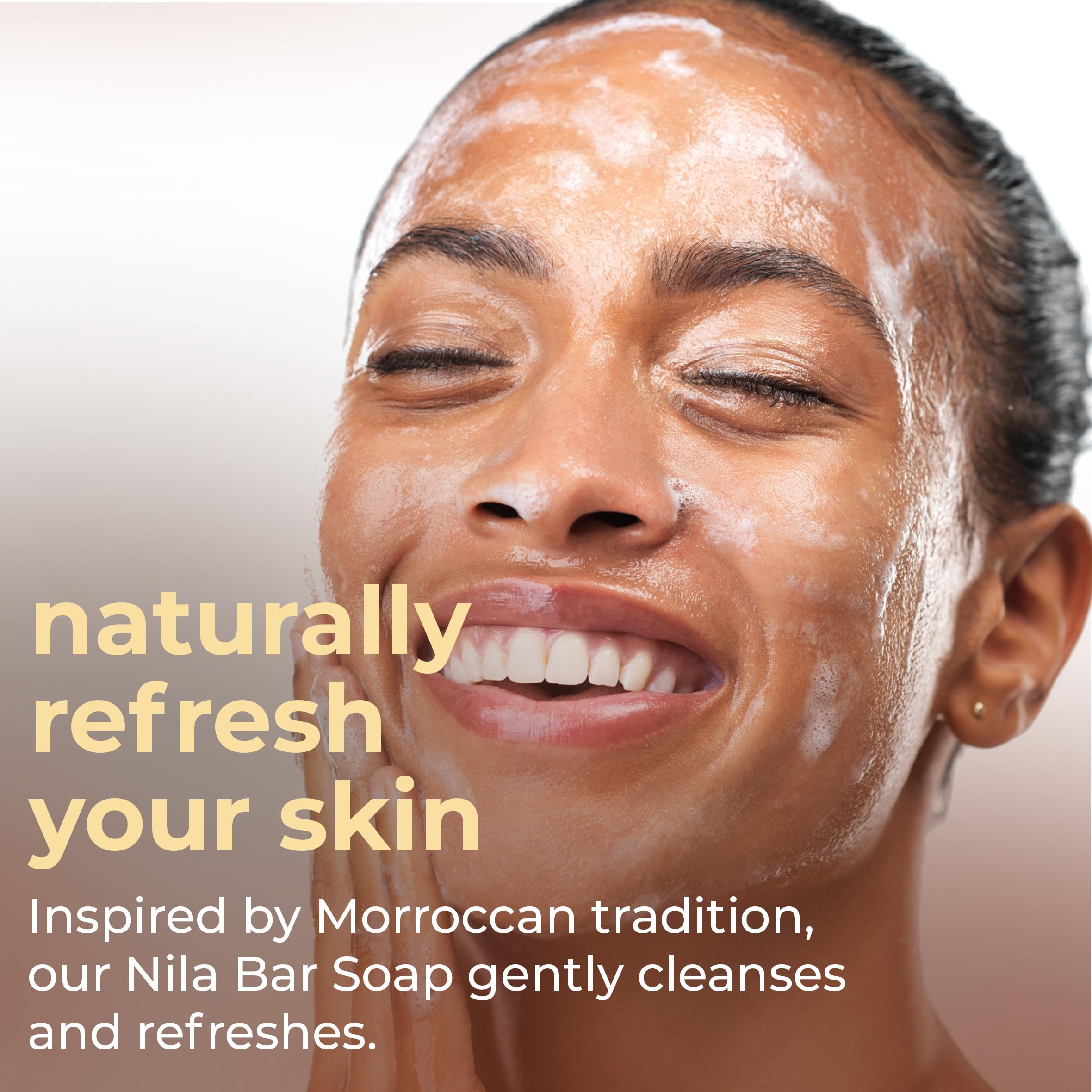 Natural Elephant Nila bar soap Moroccan craft packaging highlighting hammam tradition and authenticity