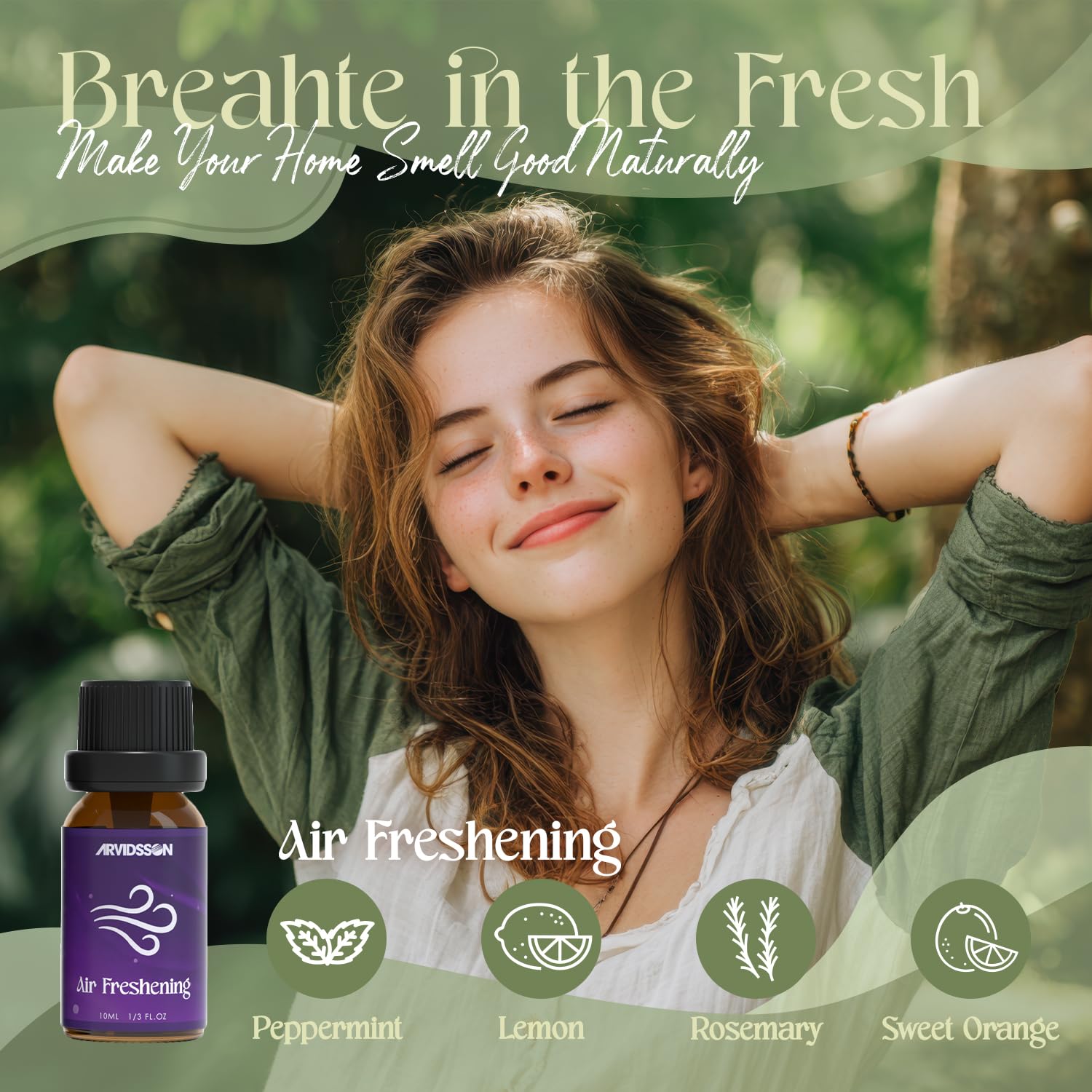 Natural essential oils diffuser set for home and office