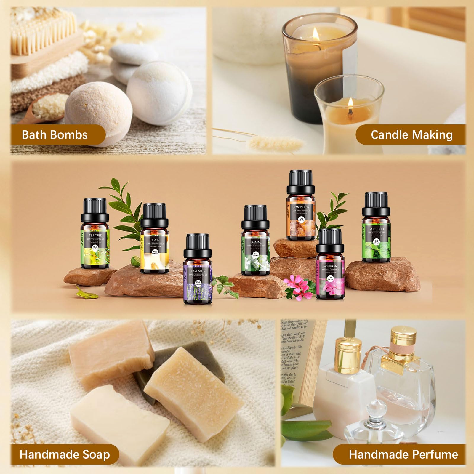 Gift-ready box with 20 x 10ml essential oil bottles