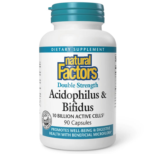 Natural Factors Acidophilus & Bifidus bottle and label