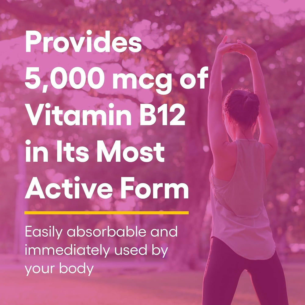 Bottle label: Vitamin B12 Methylcobalamin 5000 mcg