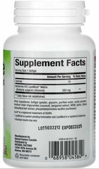 Back label with supplement facts for Natural Factors Berberine LipoMicel Matrix