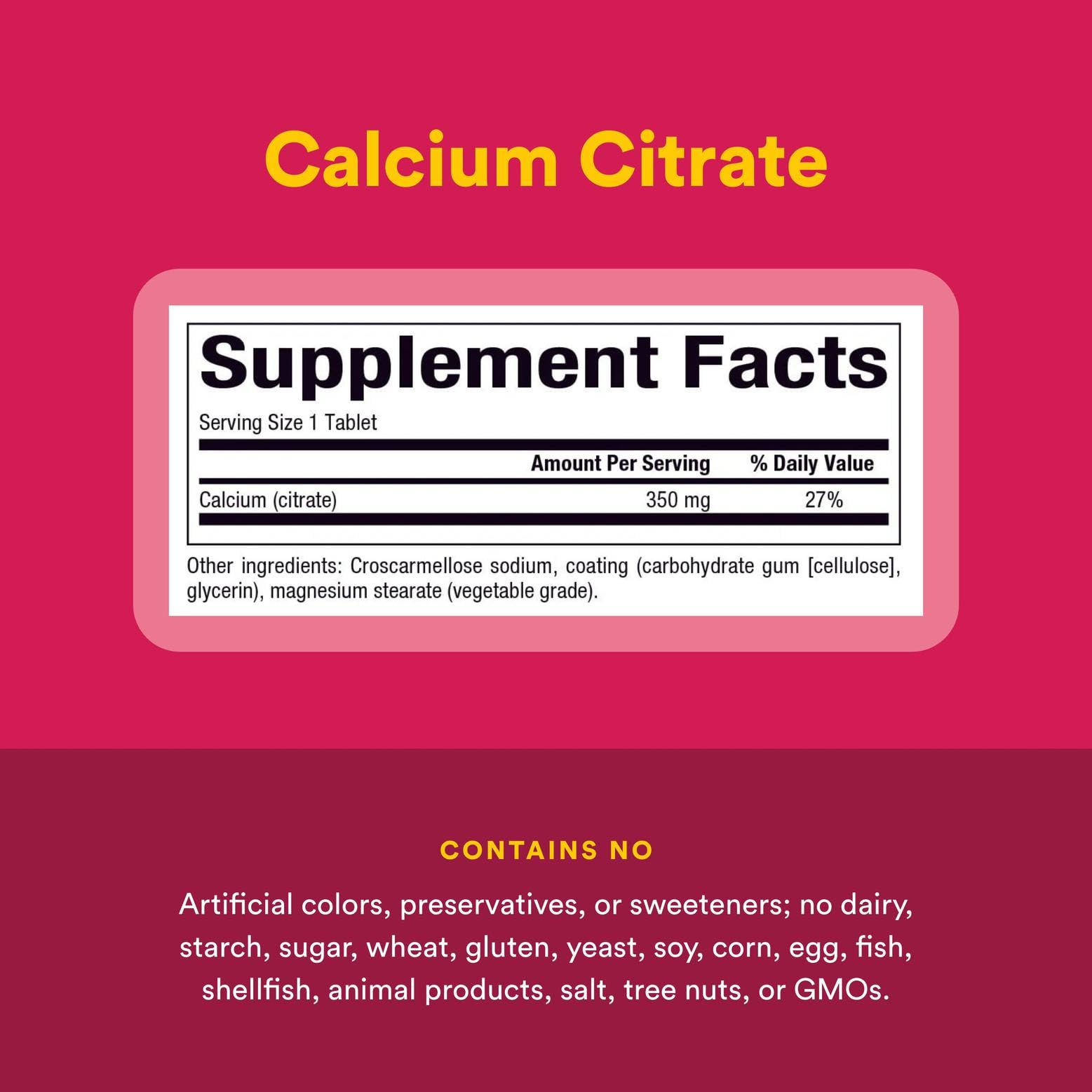 Natural Factors Calcium Citrate bottle on white background