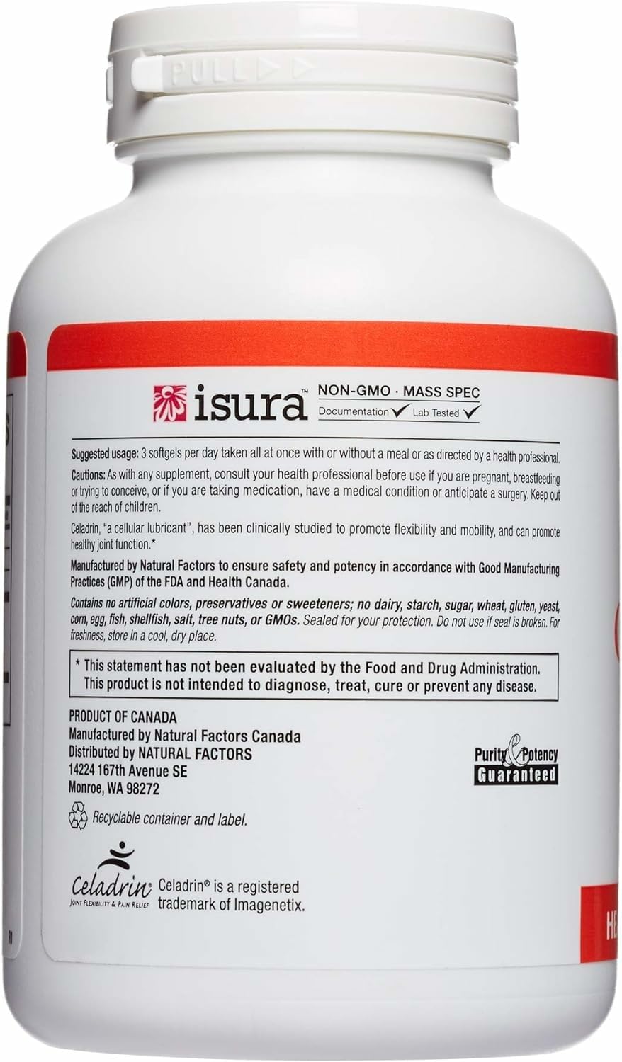 Ingredients highlighting cetylated fatty acids for joint support