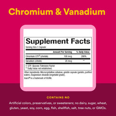 Front packaging image of Natural Factors Chromium & Vanadium 125 mcg