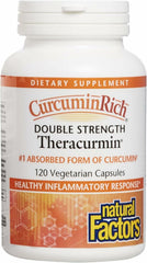 Natural Factors CurcuminRich Theracurmin 120-vegetarian capsules front view