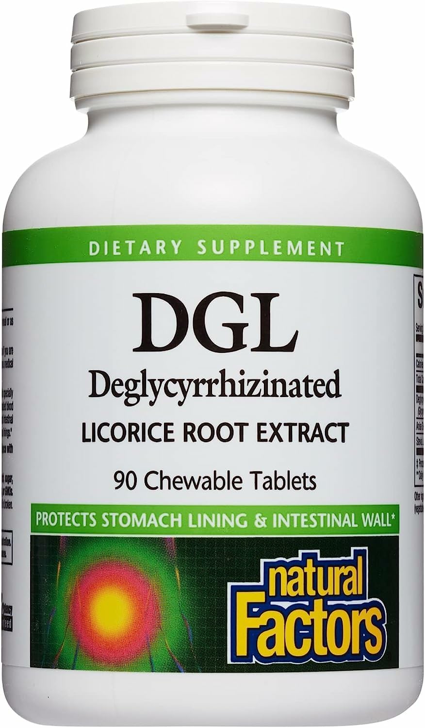 Natural Factors DGL Chewable bottle label