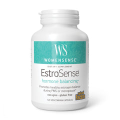 Natural Factors EstroSense bottle front showing daily hormonal balance support