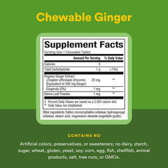 Natural Factors ginger packaging and product label