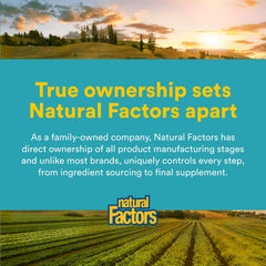 Natural Factors logo with product packaging