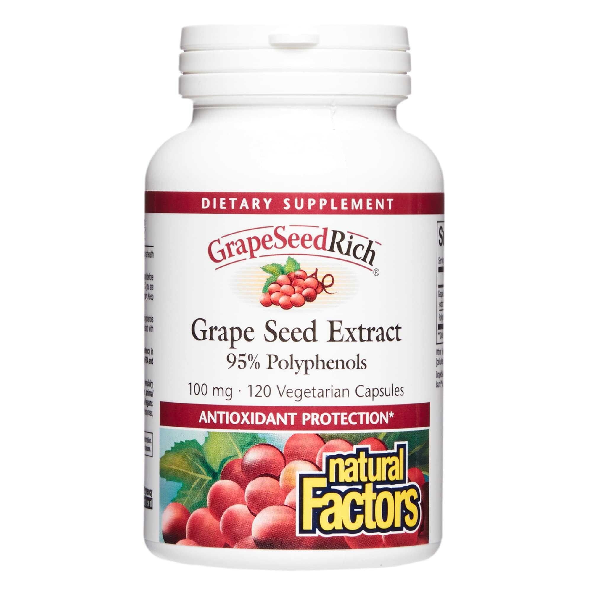 Natural Factors GrapeSeedRich Grape Seed Extract bottle label