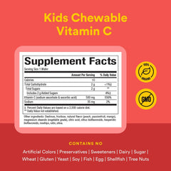 Close-up of mango flavor vitamin C wafer