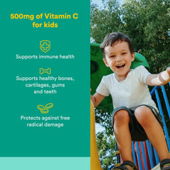 Natural Factors Kids Vitamin C 500 mg bottle back label