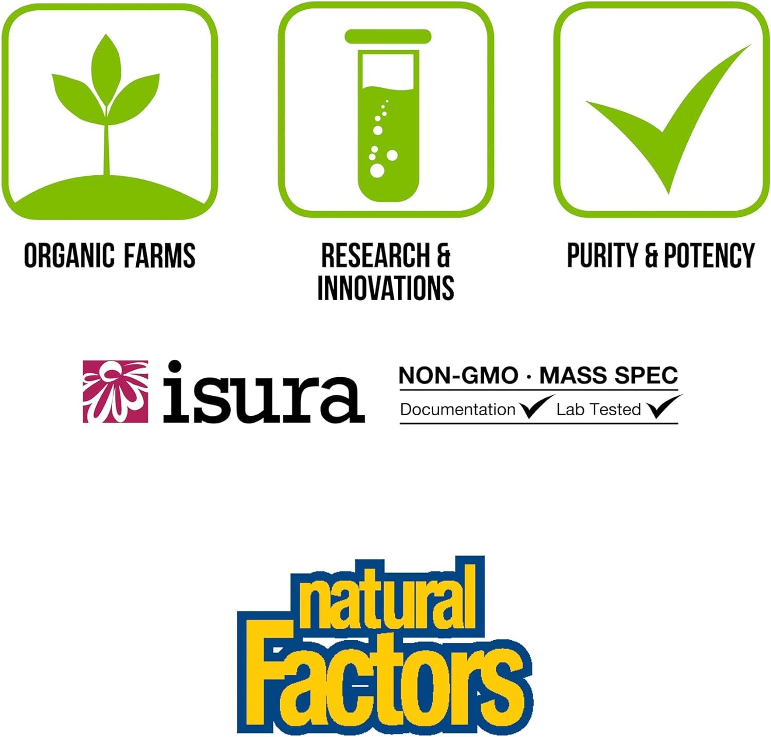 Natural Factors packaging with Whole Earth & Sea branding