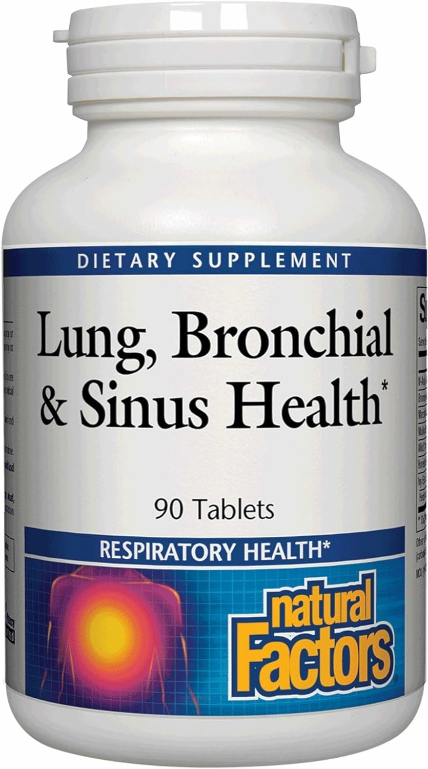 Natural Factors Lung, Bronchial & Sinus Health bottle for daily respiratory support