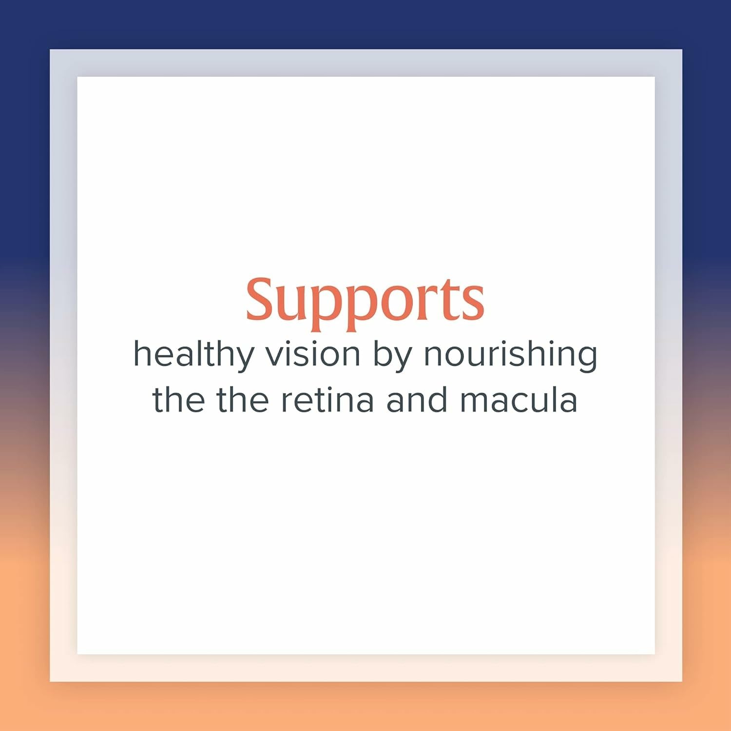 Product packaging highlighting eye health benefits