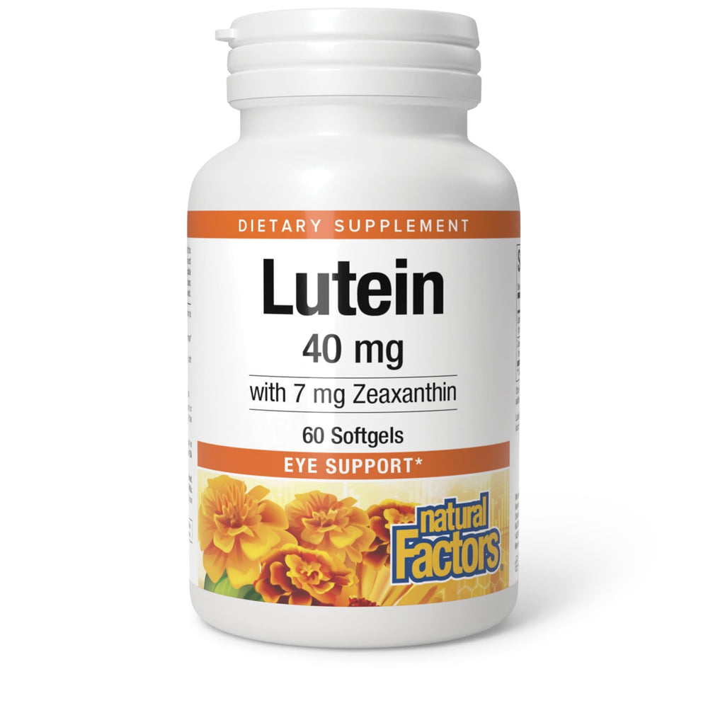 Natural Factors Lutein 40 mg with Zeaxanthin bottle and label
