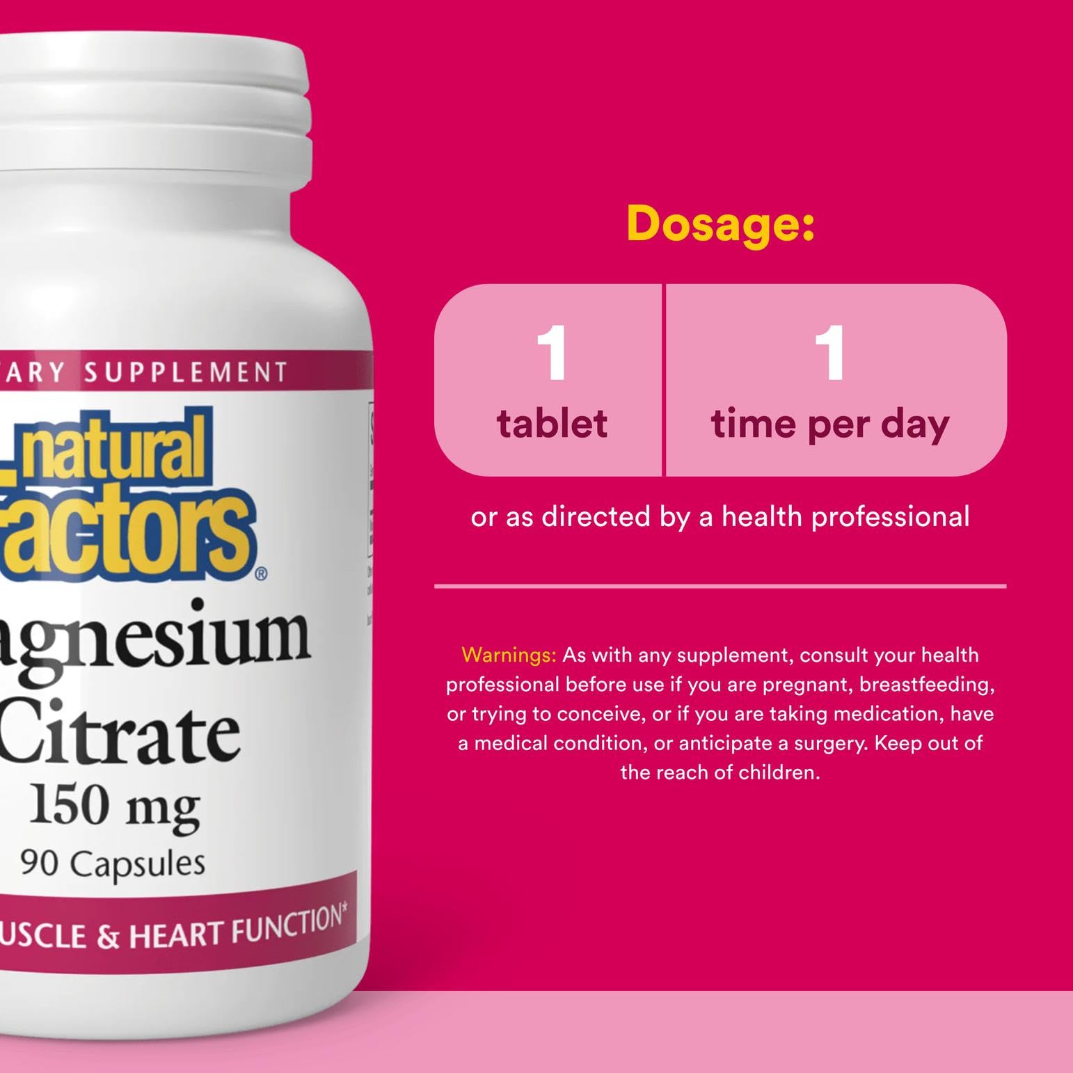 Close-up of magnesium citrate capsules