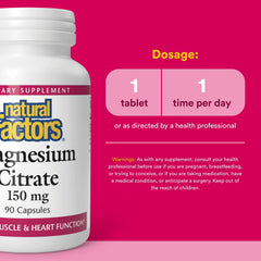 Close-up of magnesium citrate capsules