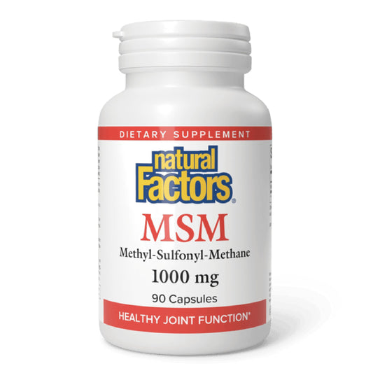 Natural Factors MSM 90 capsules packaging