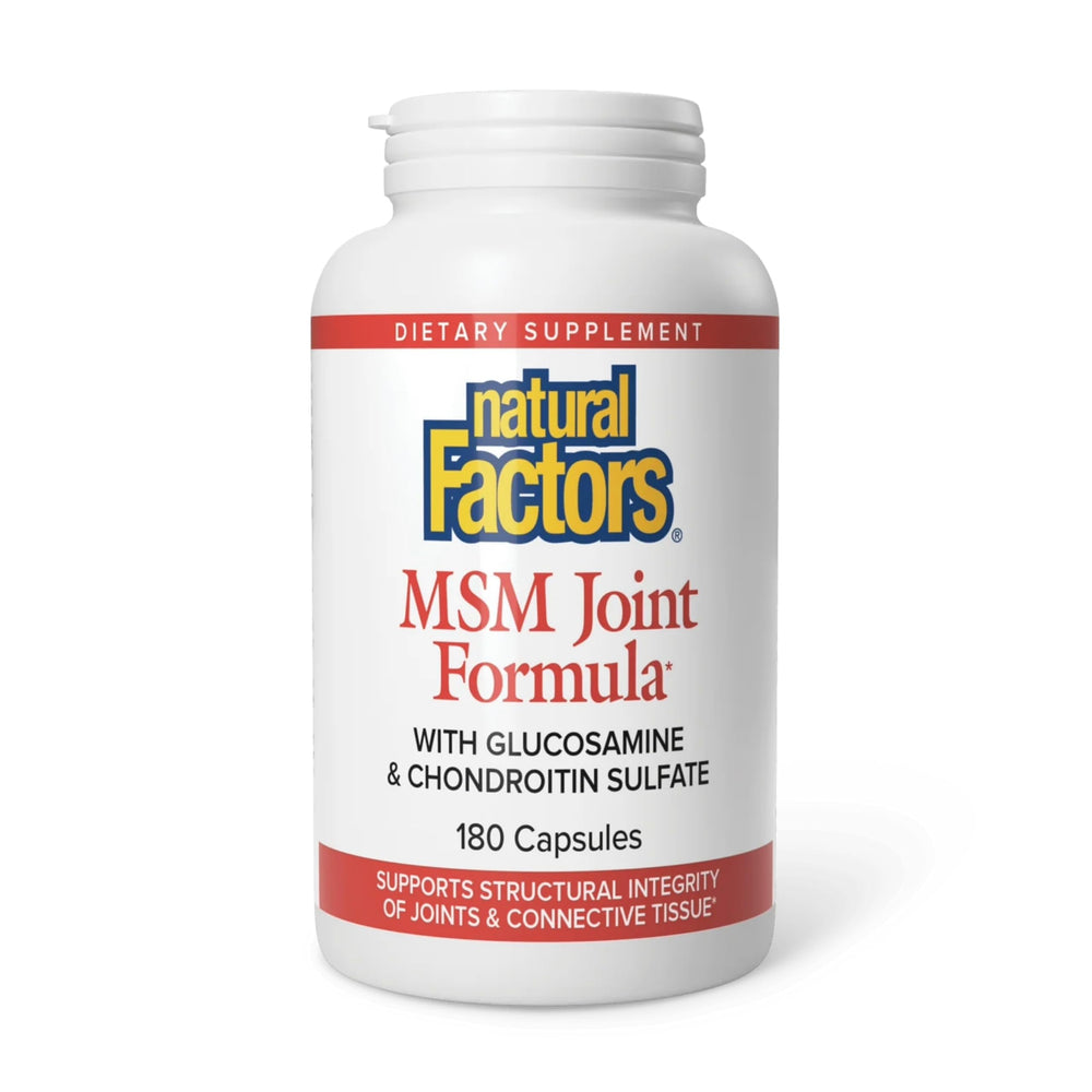 Natural Factors MSM Joint Formula bottle with label