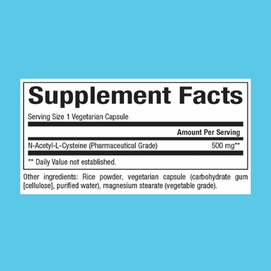 N-Acetyl-L-Cysteine 500 mg capsules close-up