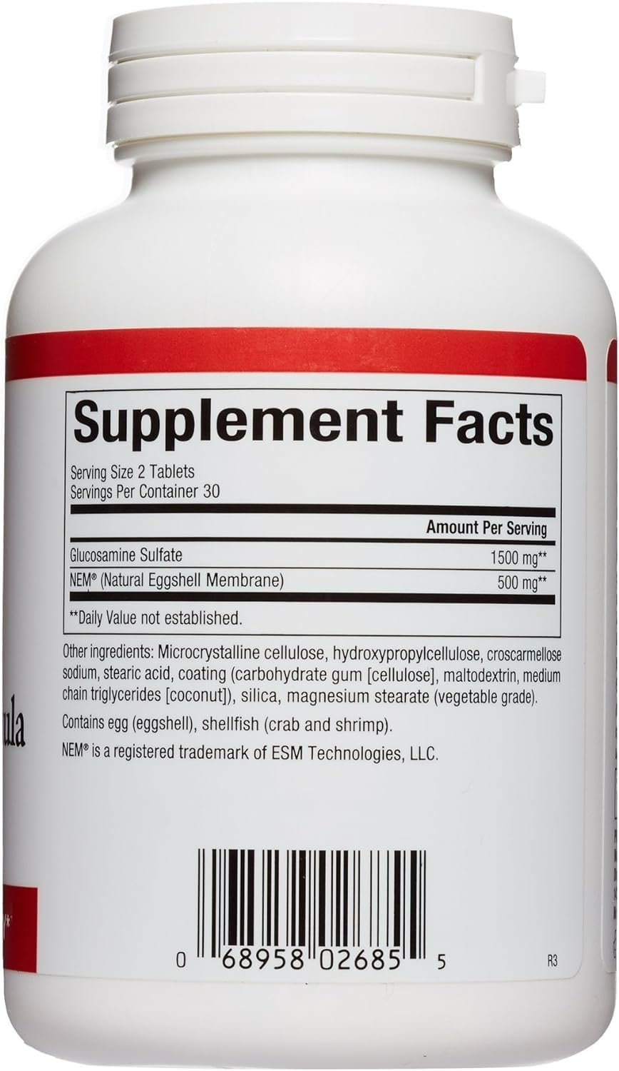 NEM Knee & Joint Formula packaging with bottle