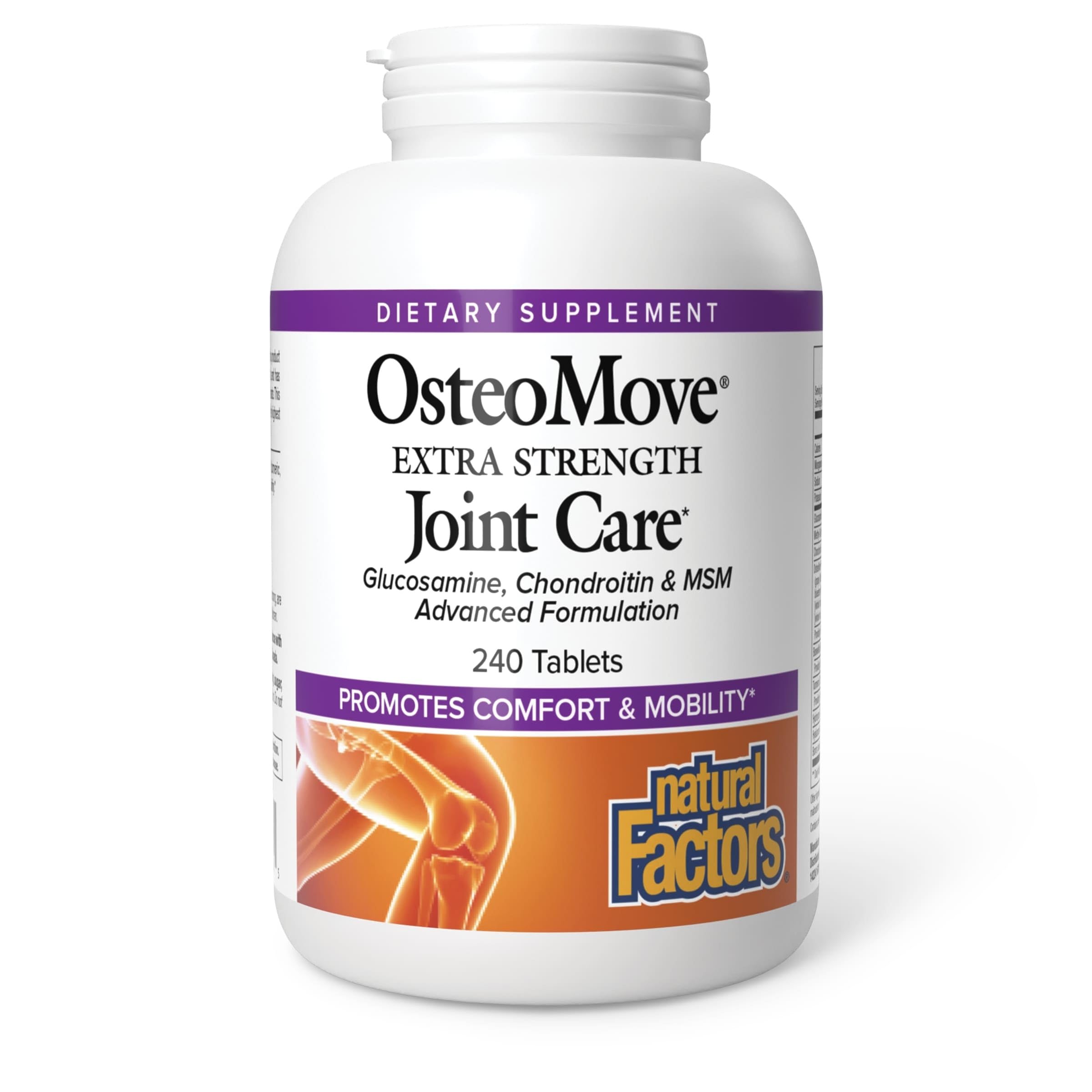 Bottle of Natural Factors OsteoMove Joint Care - front view