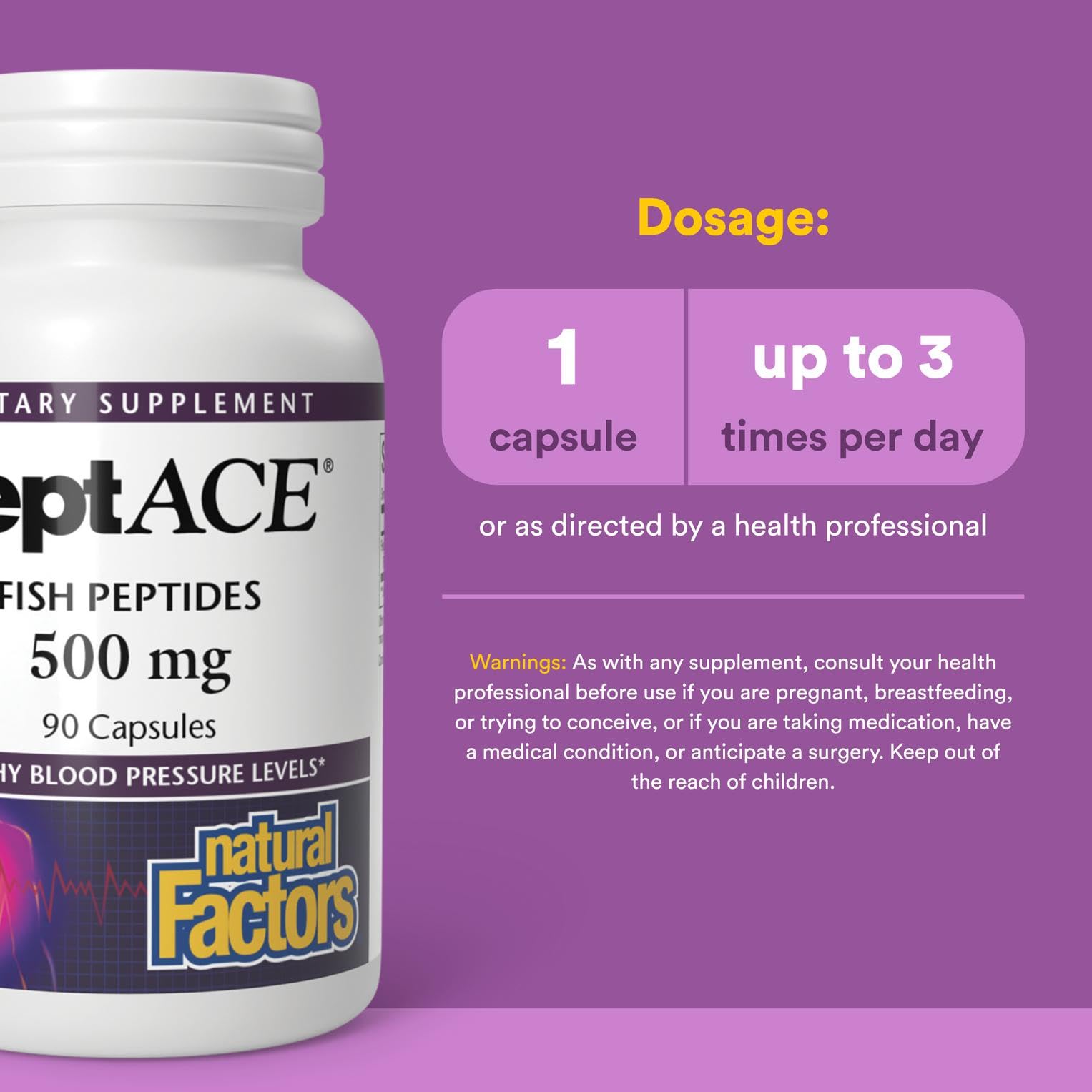 PEPTACE Fish Peptides 500 mg capsules displayed