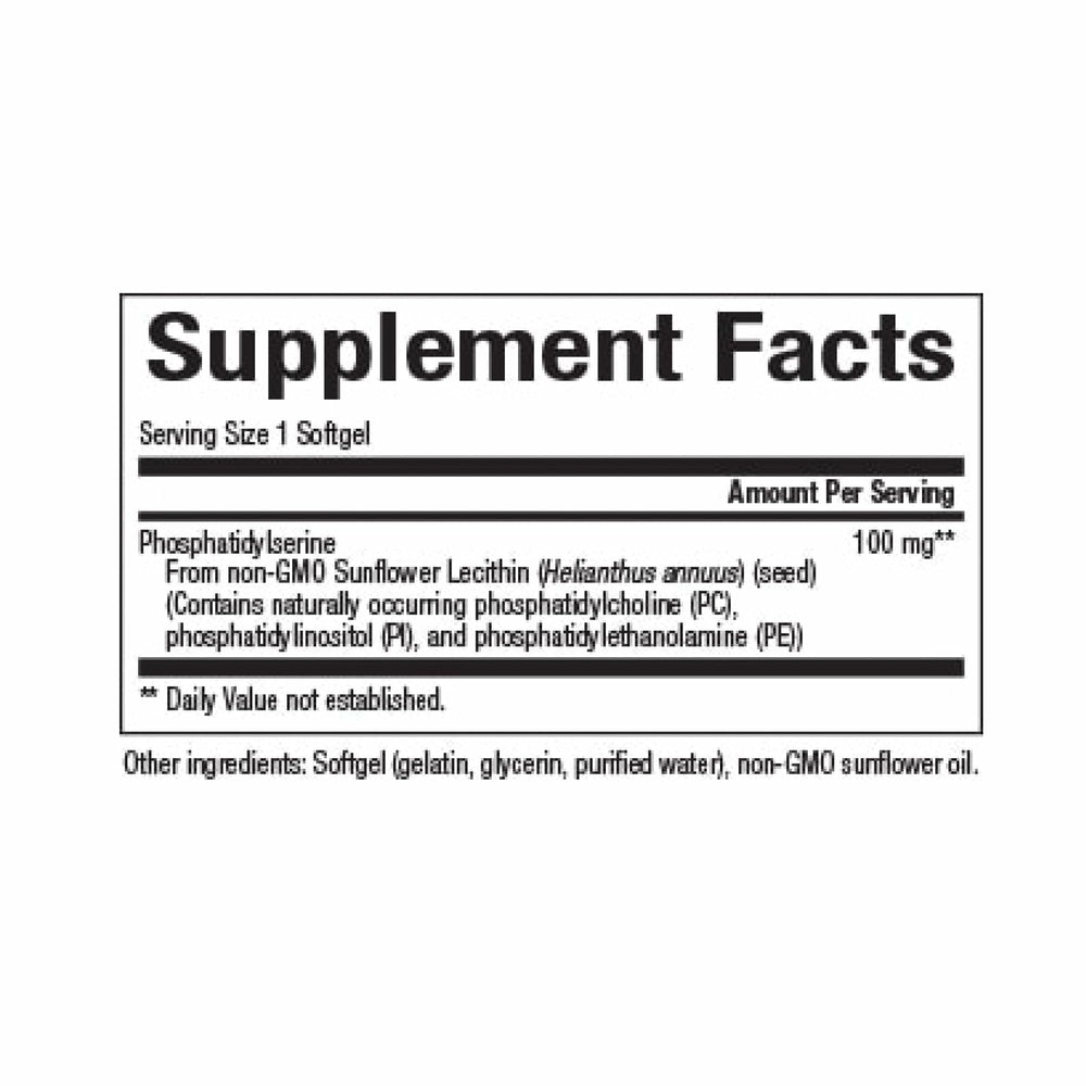 Close-up of phosphatidylserine softgel capsules