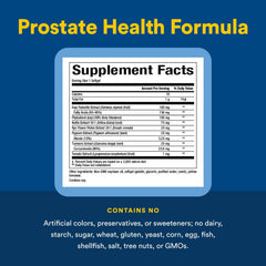 Close-up of softgel capsules from the Prostate Health Formula