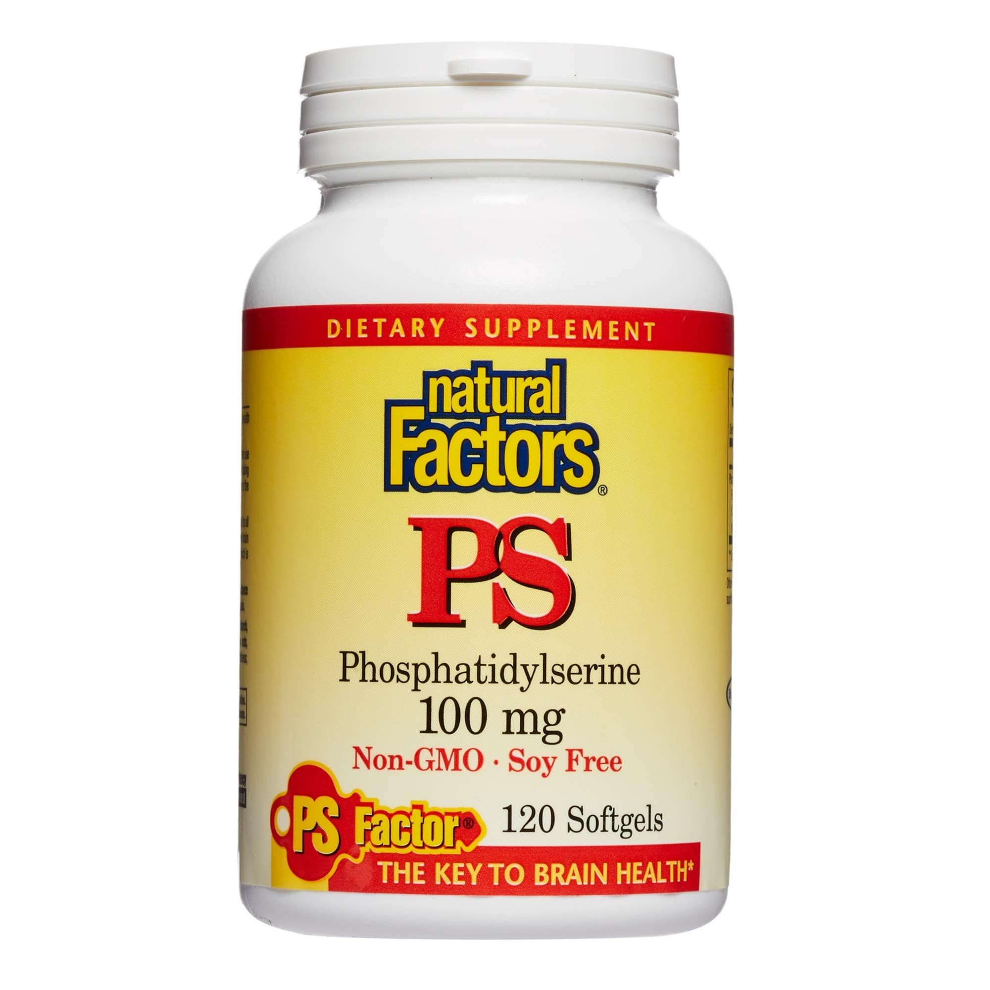 Bottle of Natural Factors Phosphatidylserine softgels, 120-count