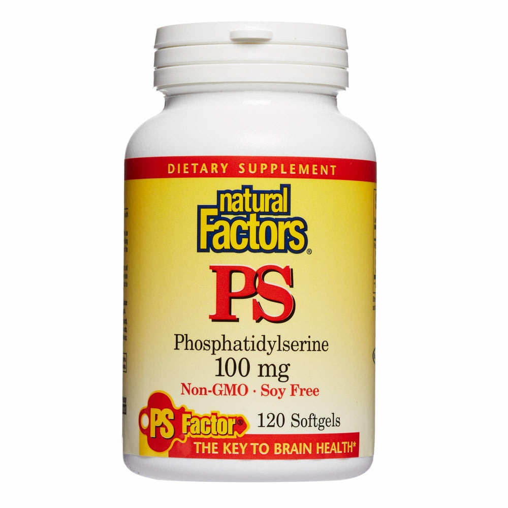 Bottle of Natural Factors Phosphatidylserine softgels, 120-count
