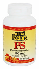 Natural Factors Phosphatidylserine memory and brain support softgel bottle