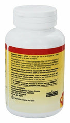 Close-up of 60 softgels bottle with product label