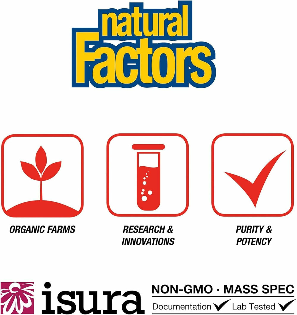 Third-party testing badge indicating GMOs and contaminants testing