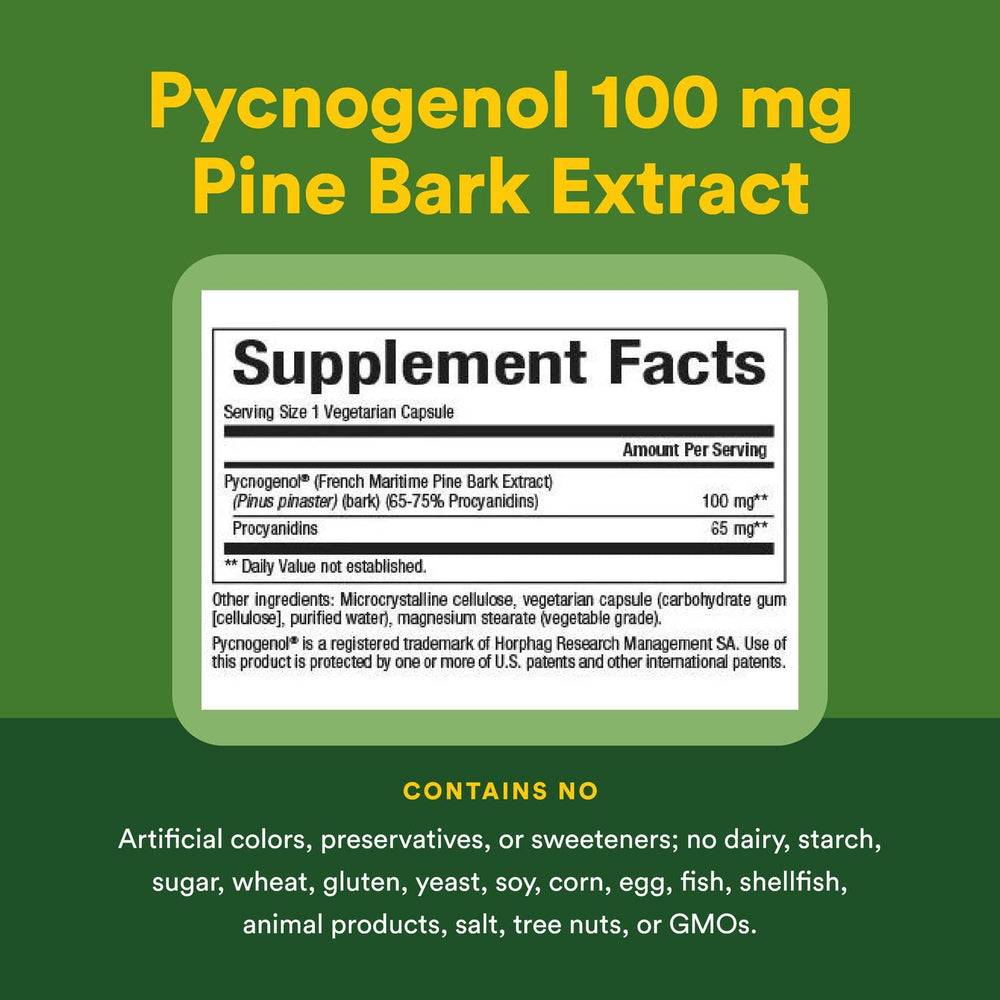 One Pycnogenol 100 mg capsule