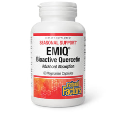 Bottle of Natural Factors Bioactive Quercetin EMIQ – 60 vegetarian capsules