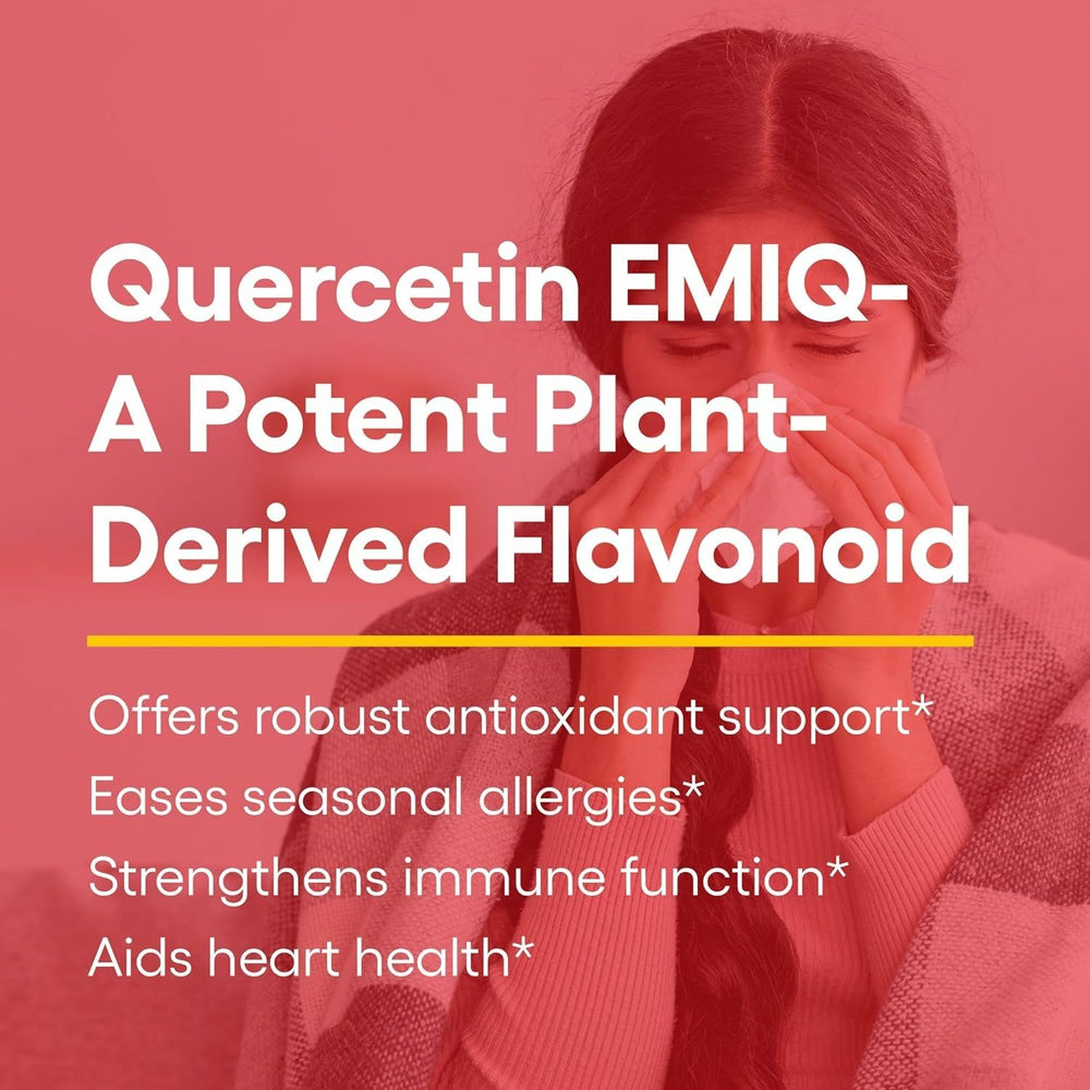 Vitamin C and quercetin EMIQ supplements arrangement