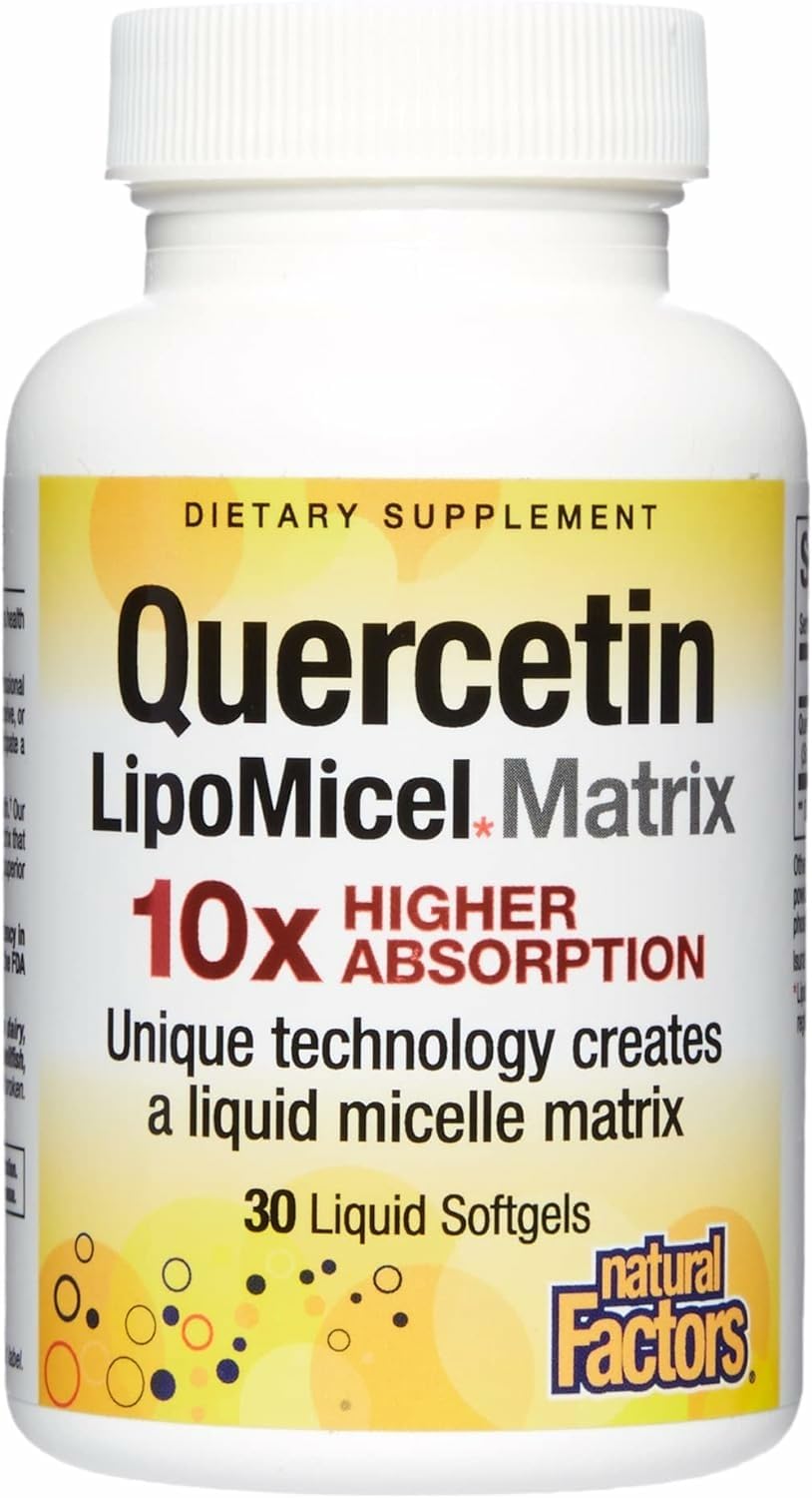 Natural Factors Quercetin LipoMicel Matrix bottle – front view